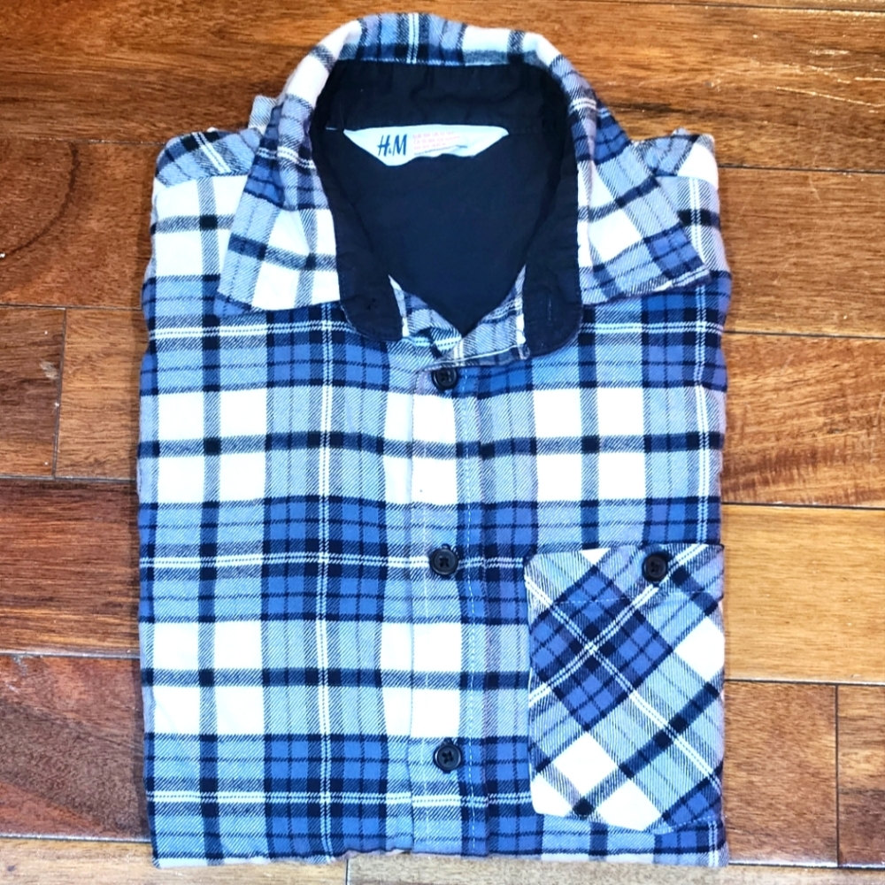 Kids long sleeve plaid shirt
